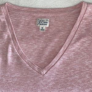 J.crew Heather pink v neck sweater